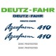 ΣΕΤ ΑΥΤΟΚΟΛΛΗΤΑ DEUTZ FAHR AGROFARM 410